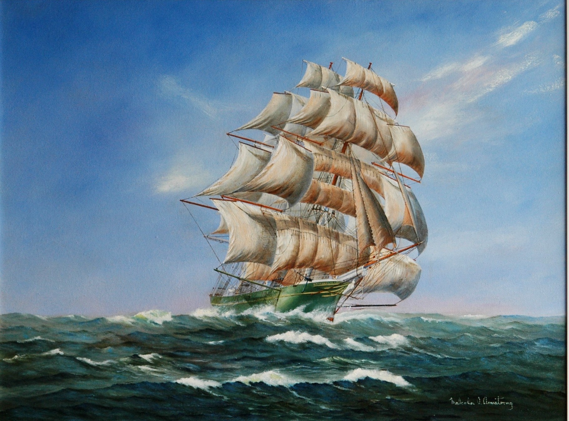 The Marine Paintings Of Malcolm Armstrong - Slideshowlist - Thermopylae 